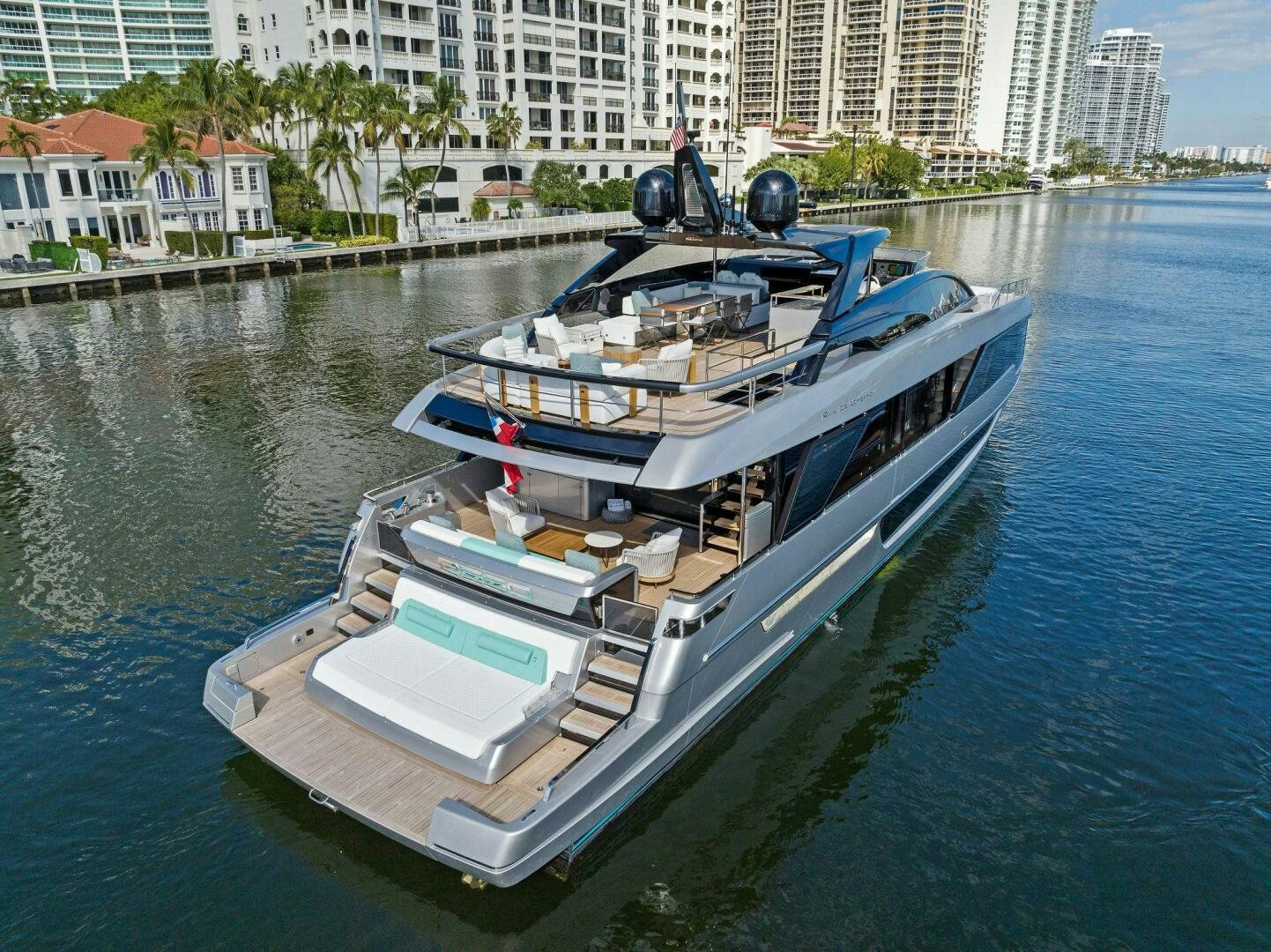 a boat on the water aboard CORSARO SUPER Yacht for Sale