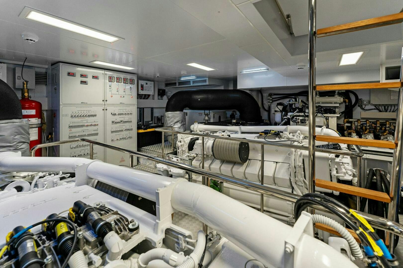 a room with machinery and equipment aboard CORSARO SUPER Yacht for Sale