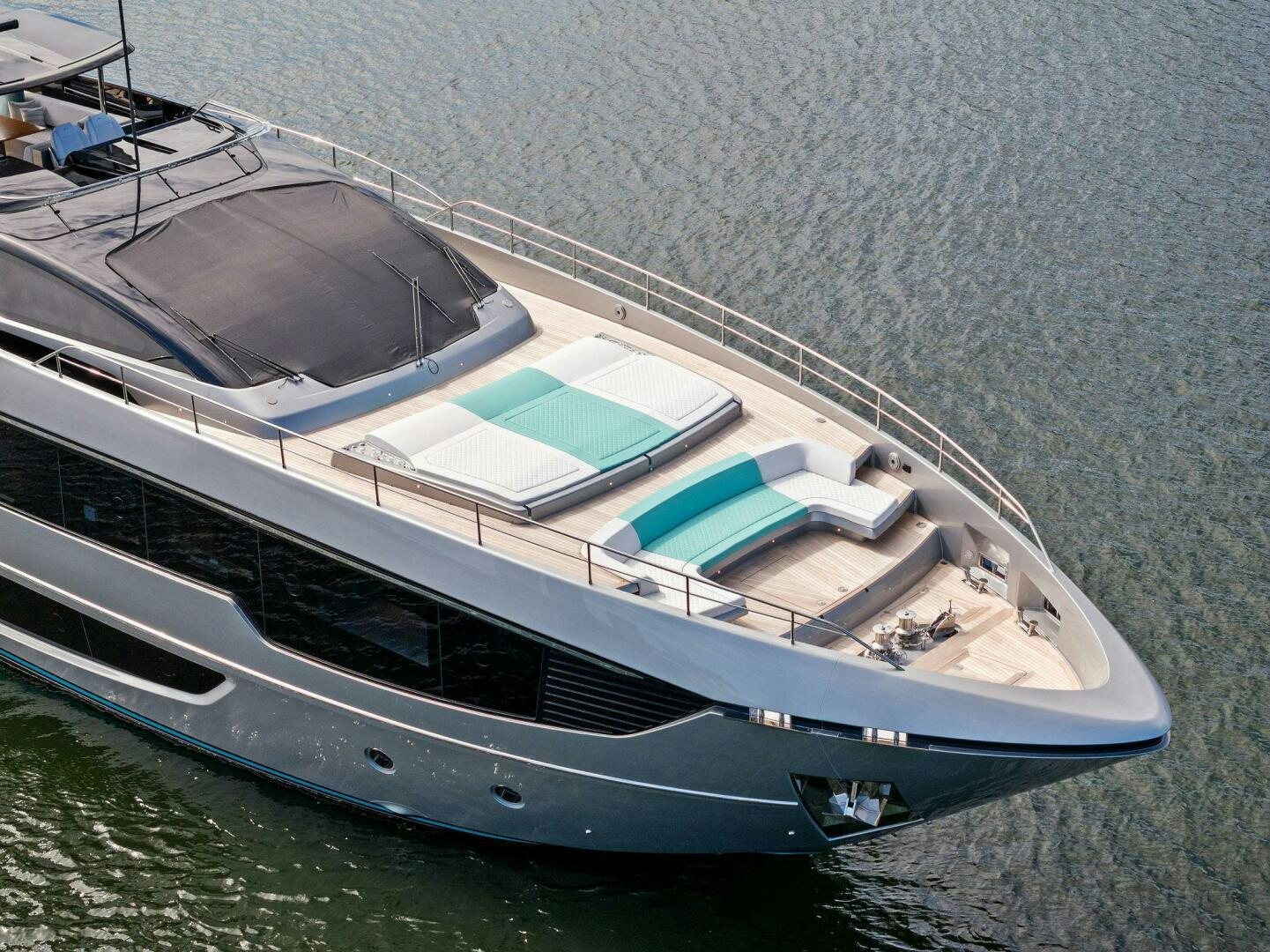 a high angle view of a boat aboard CORSARO SUPER Yacht for Sale