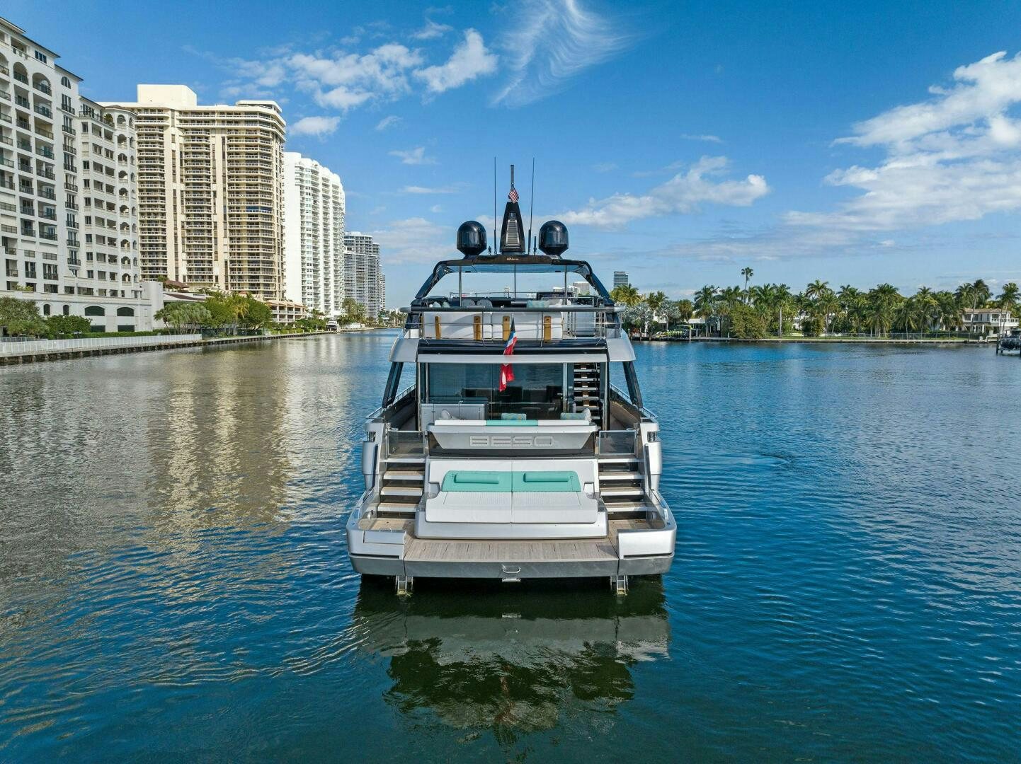 a boat on the water aboard CORSARO SUPER Yacht for Sale