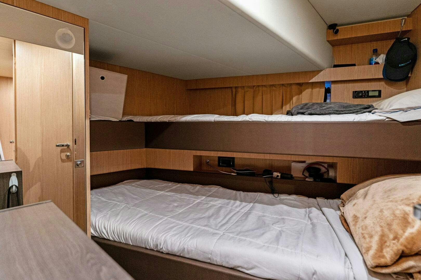 a room with bunk beds aboard CORSARO SUPER Yacht for Sale