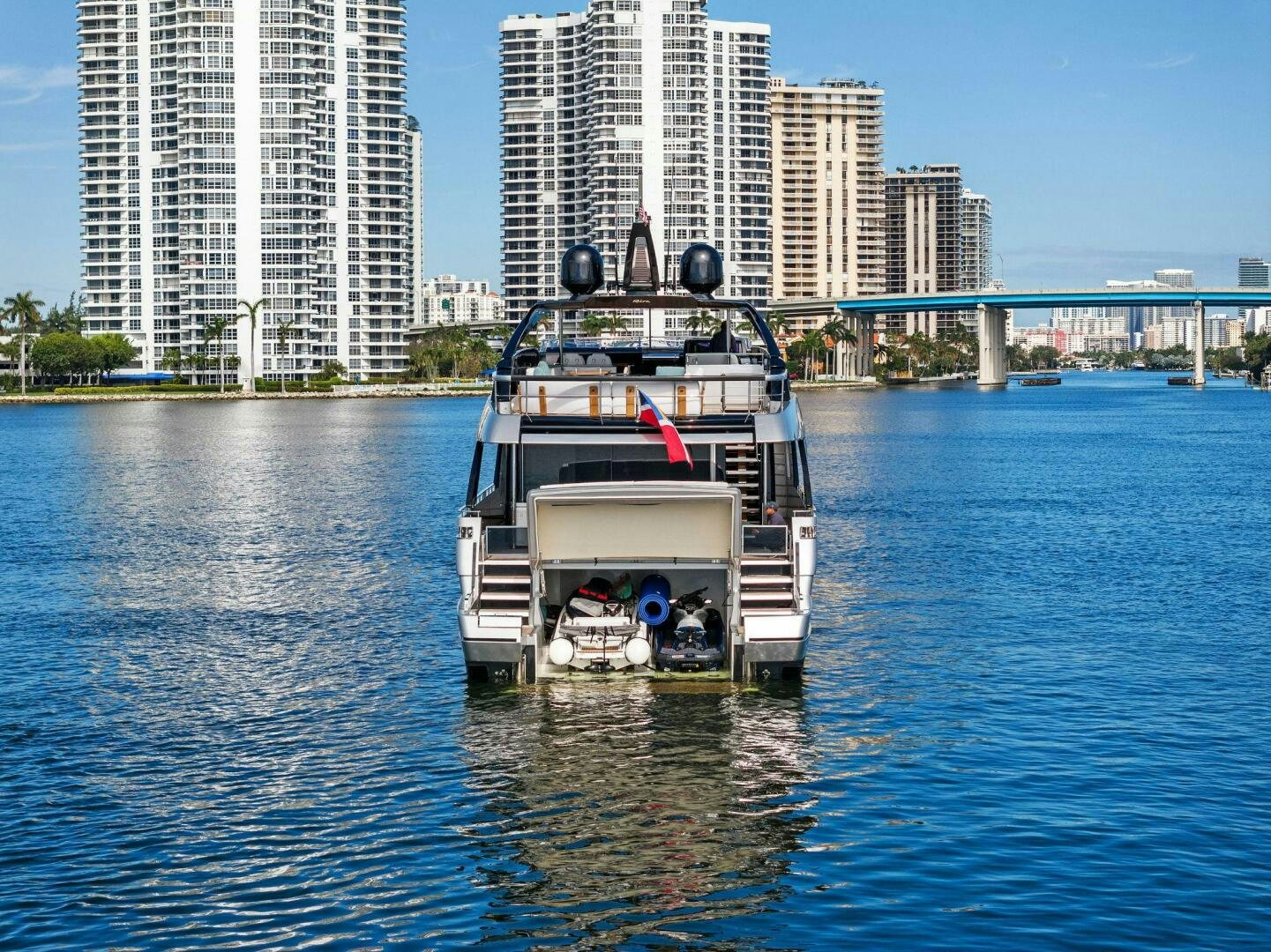 a boat on the water aboard CORSARO SUPER Yacht for Sale