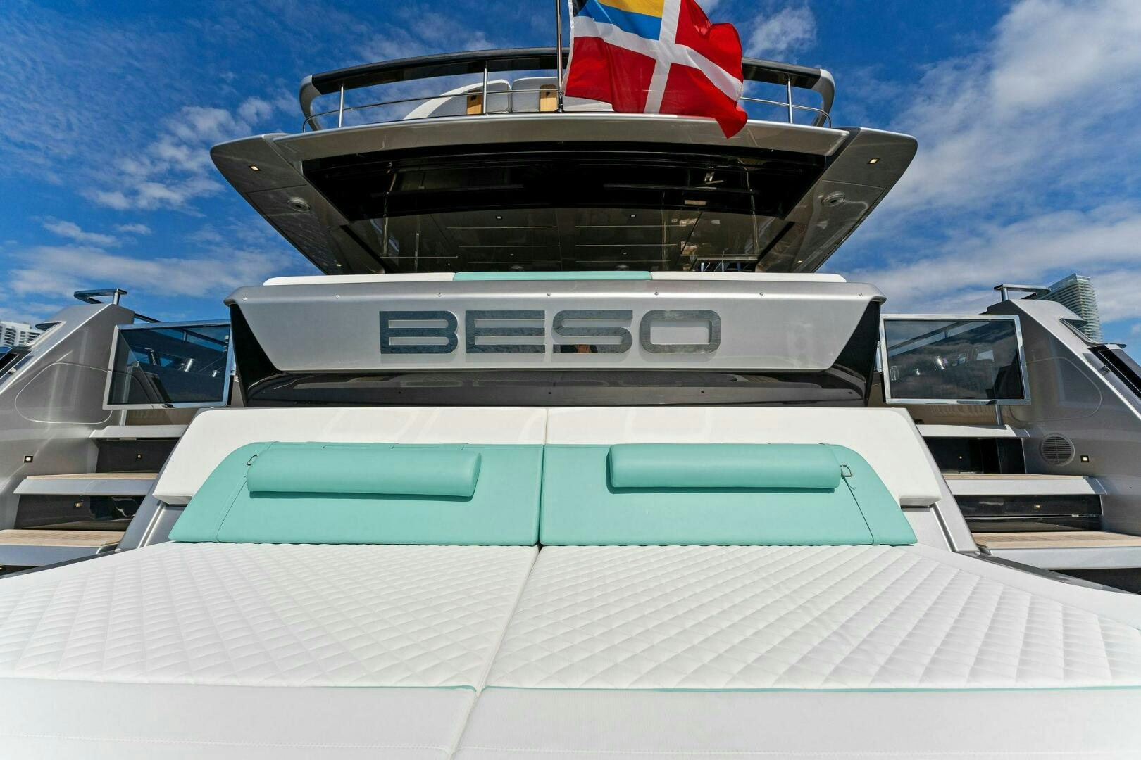 a boat on a dock aboard CORSARO SUPER Yacht for Sale
