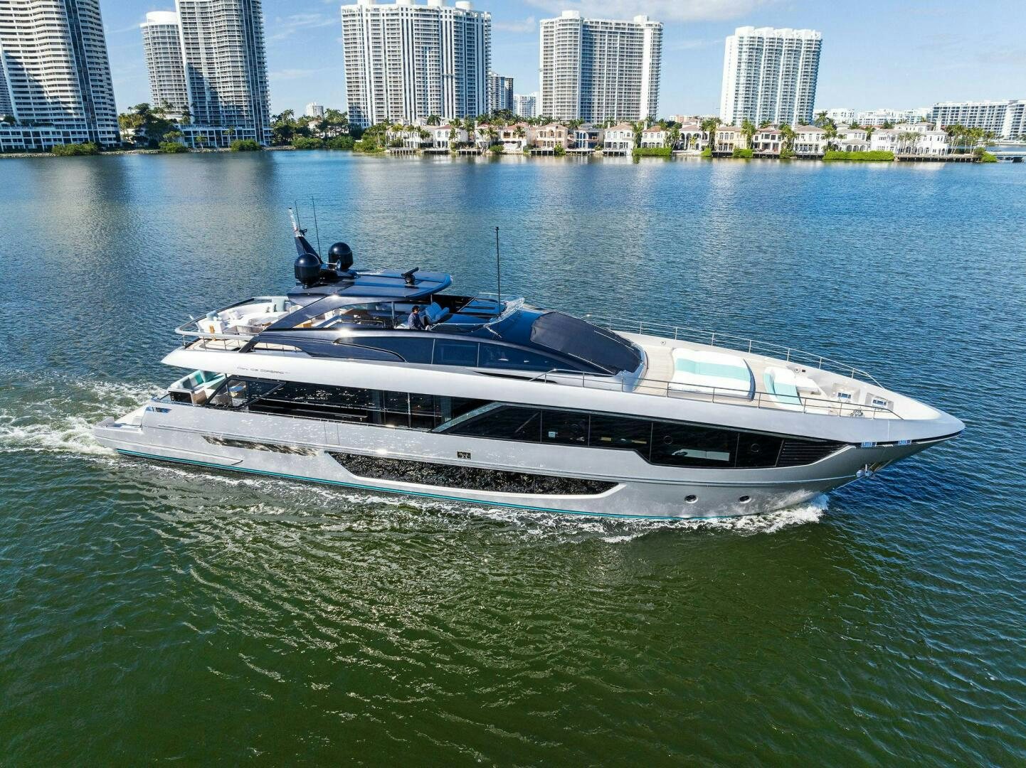 a boat in the water aboard CORSARO SUPER Yacht for Sale