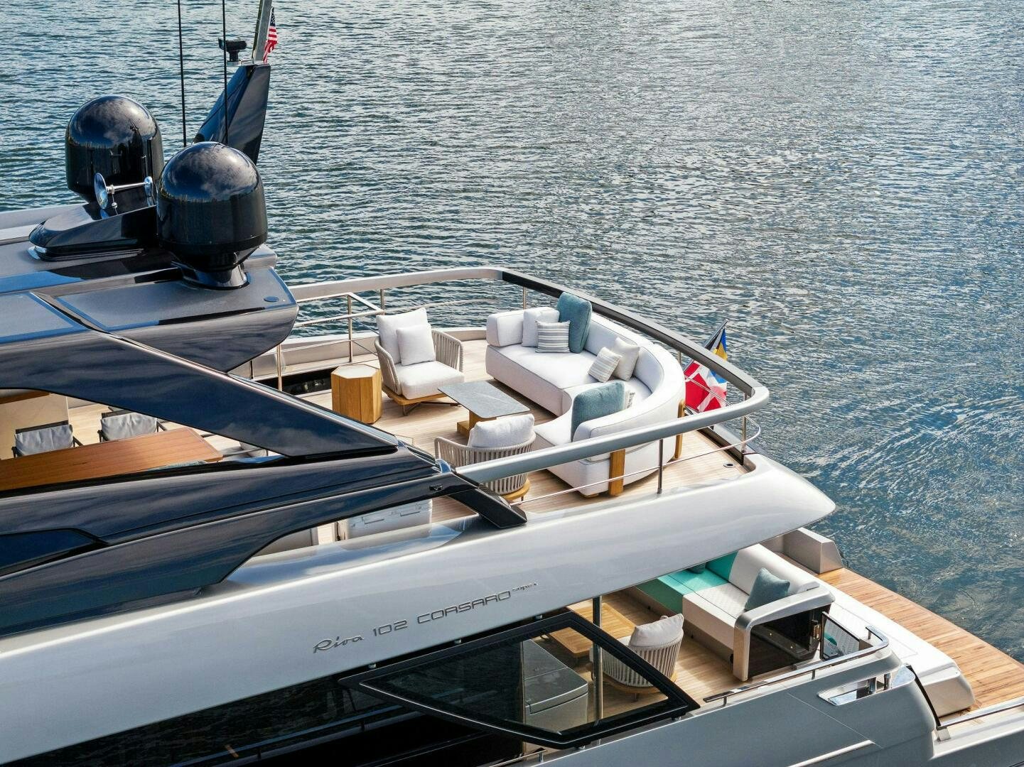 a boat on the water aboard CORSARO SUPER Yacht for Sale