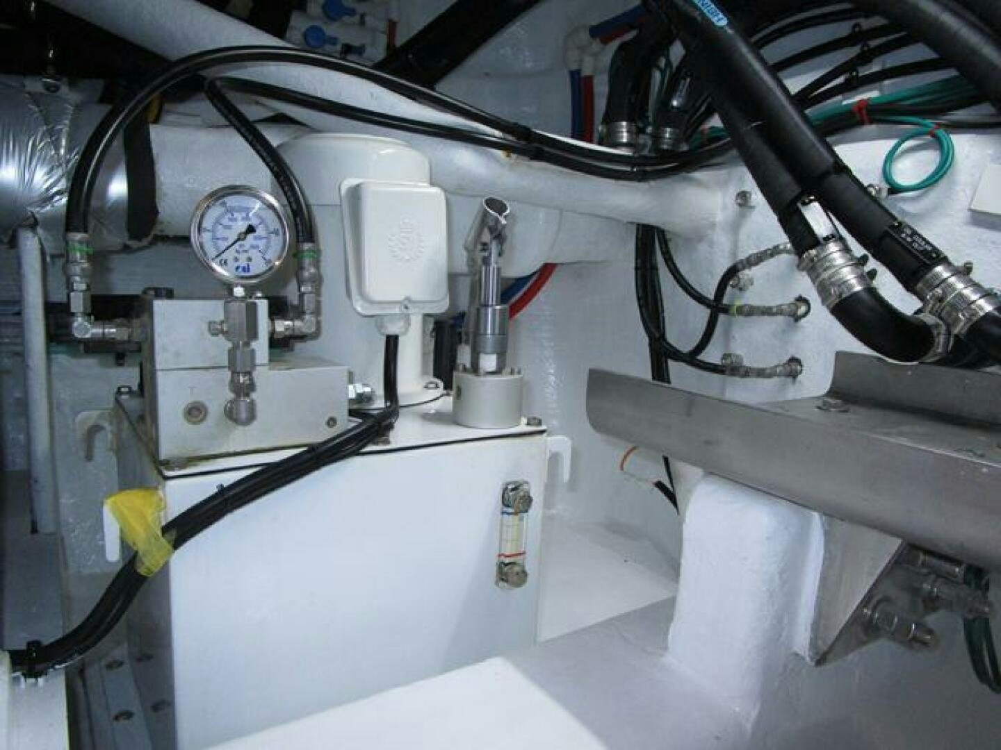 a close-up of a machine aboard NEW 70 JOHNSON Yacht for Sale