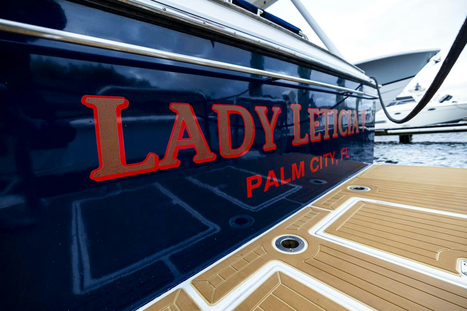 the front of a boat aboard LADY LETICIA V Yacht for Sale