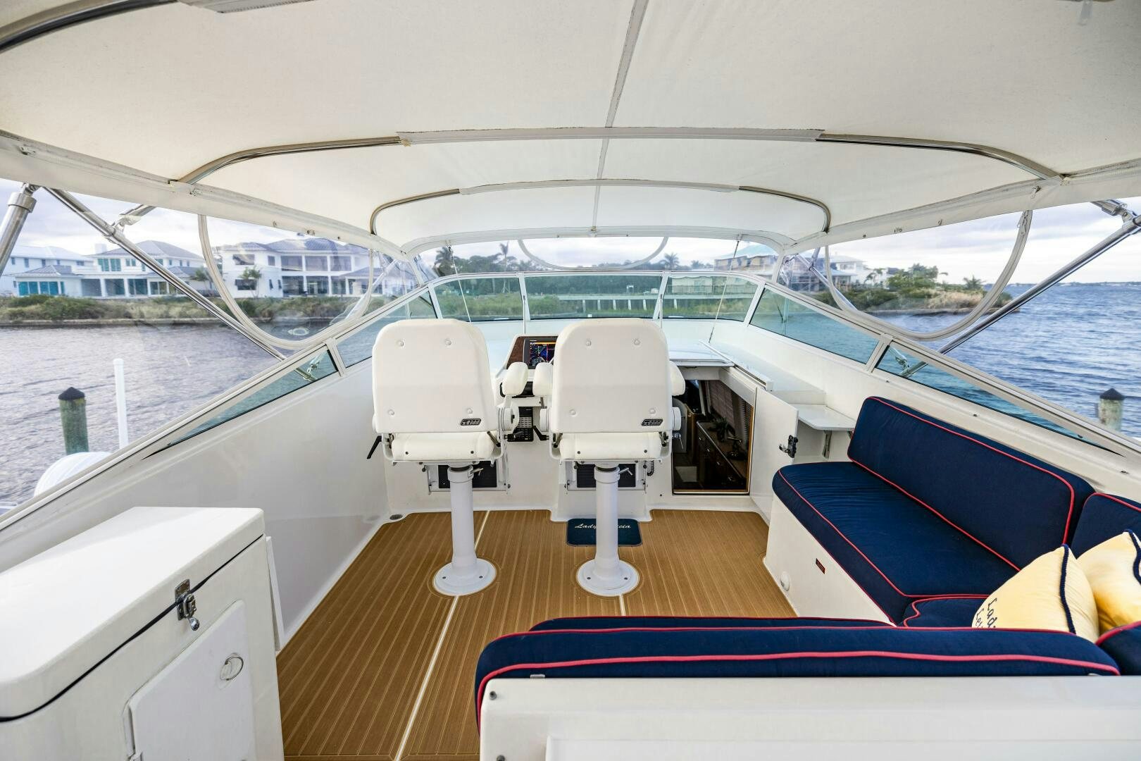 a boat on the water aboard LADY LETICIA V Yacht for Sale