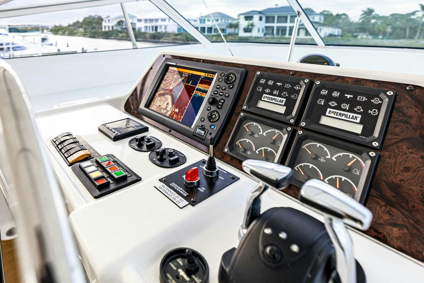 inside of a car aboard LADY LETICIA V Yacht for Sale