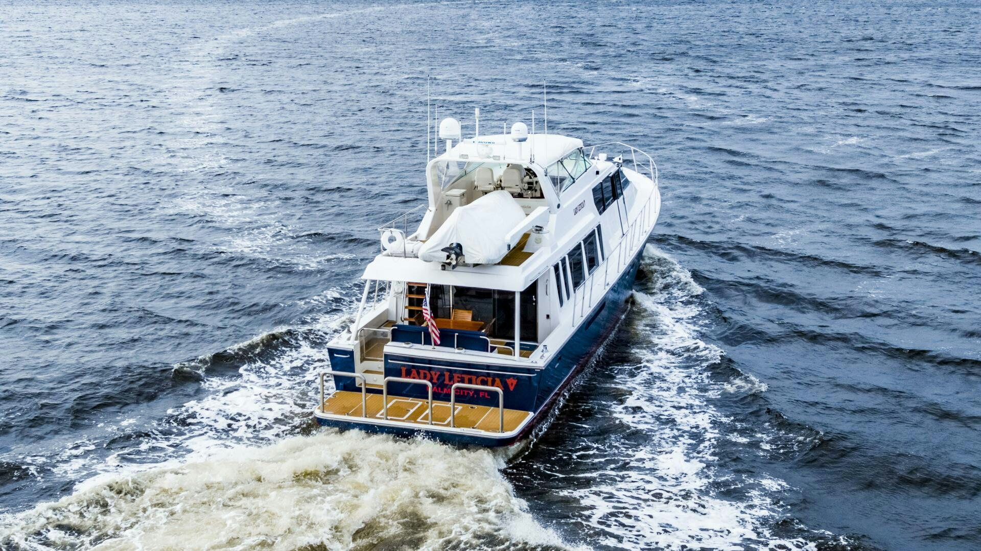 a boat in the water aboard LADY LETICIA V Yacht for Sale