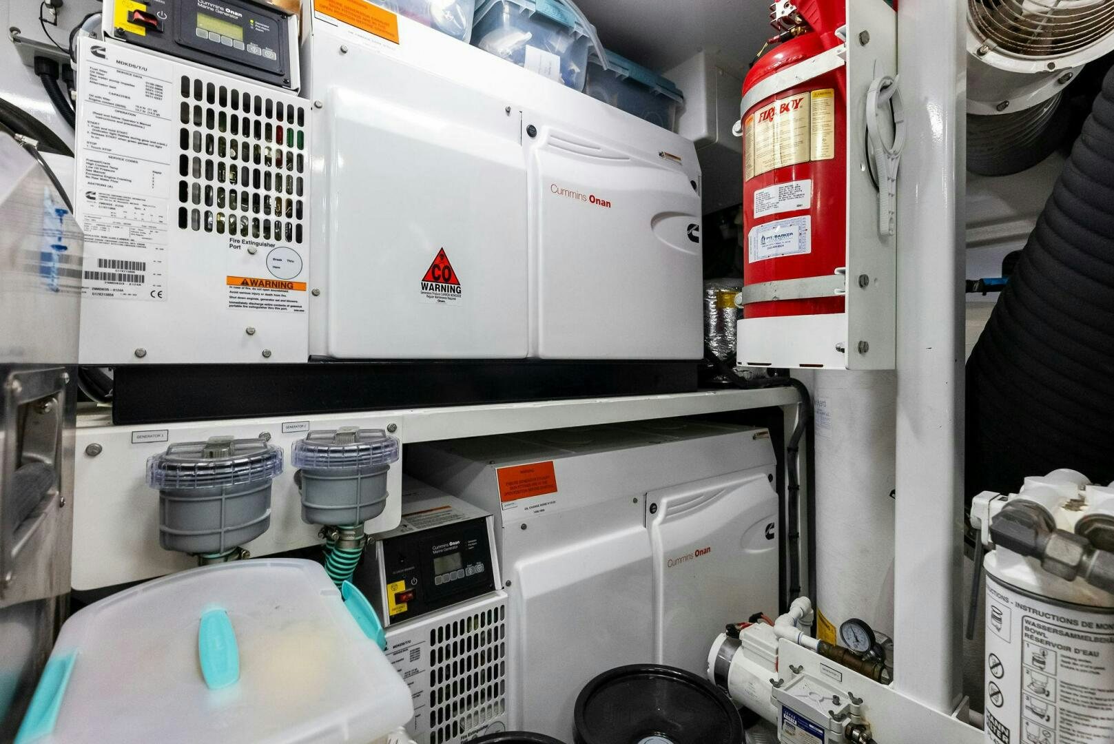 a close-up of a machine aboard AMICI Yacht for Sale