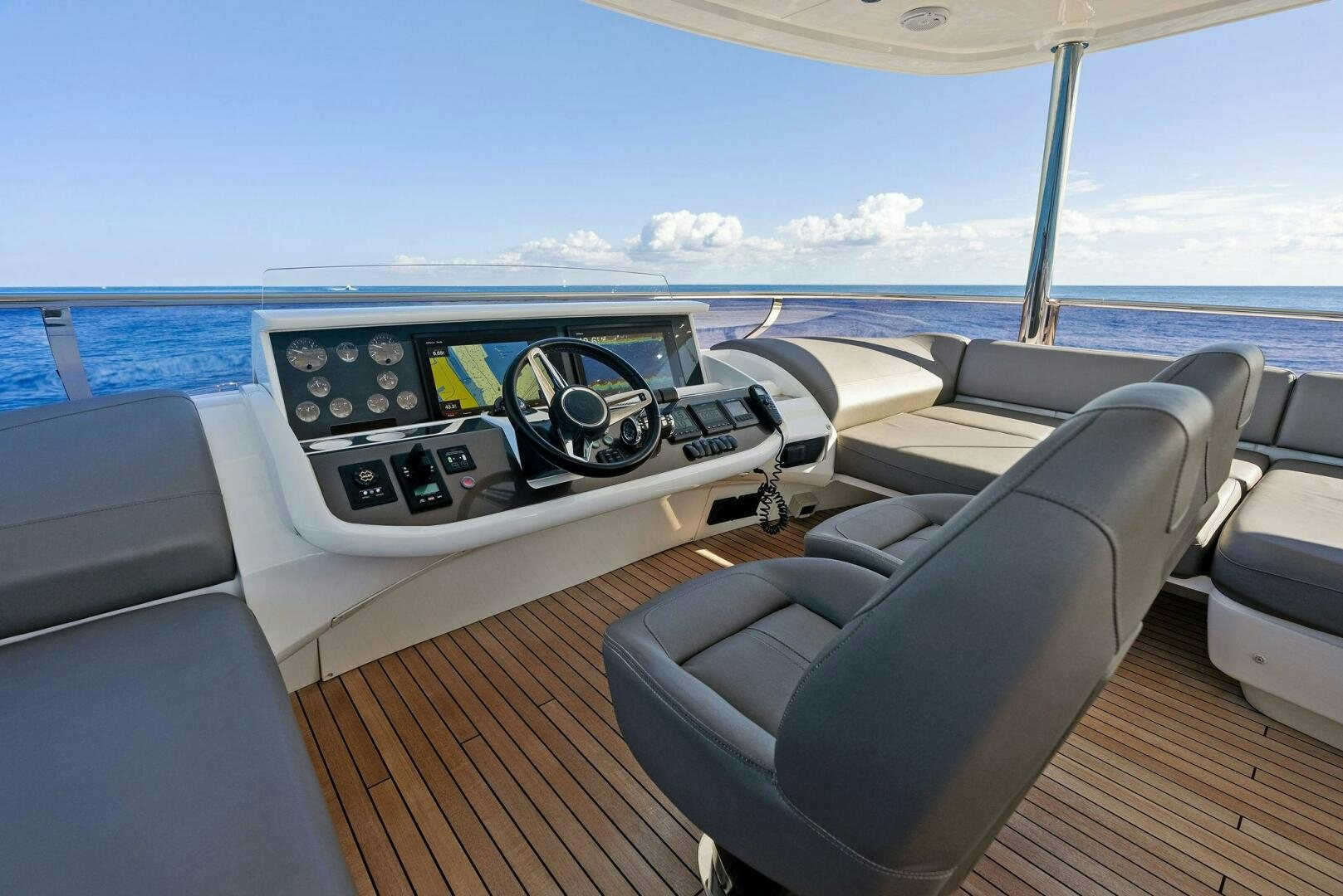 the inside of a boat aboard AMICI Yacht for Sale