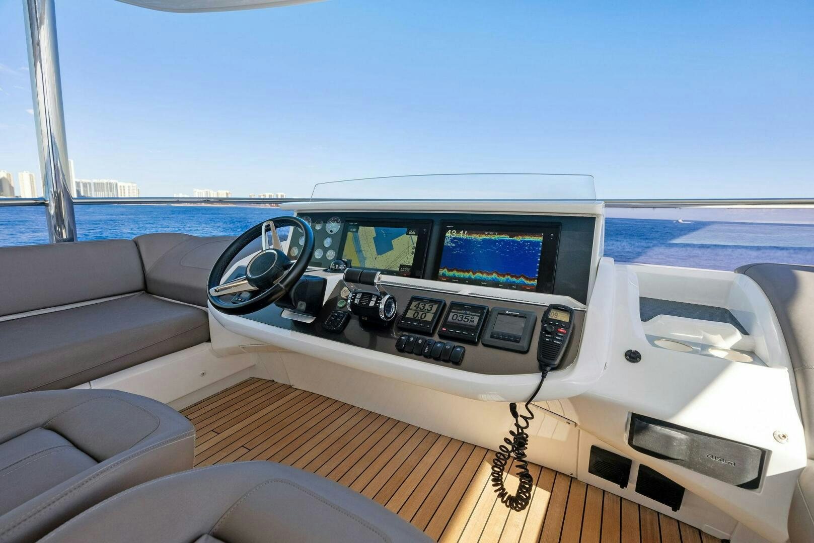 inside of a boat aboard AMICI Yacht for Sale