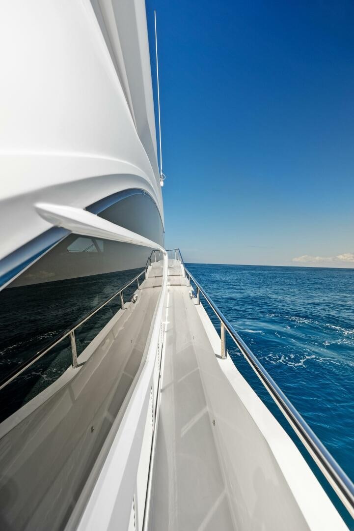 a boat on the water aboard AMICI Yacht for Sale