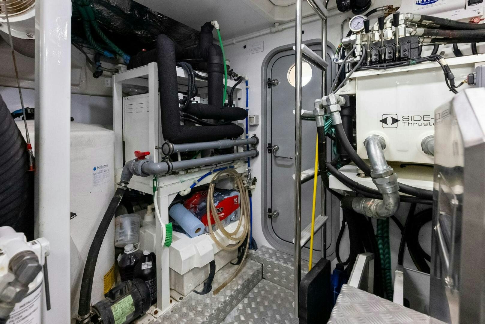 a room with machinery aboard AMICI Yacht for Sale