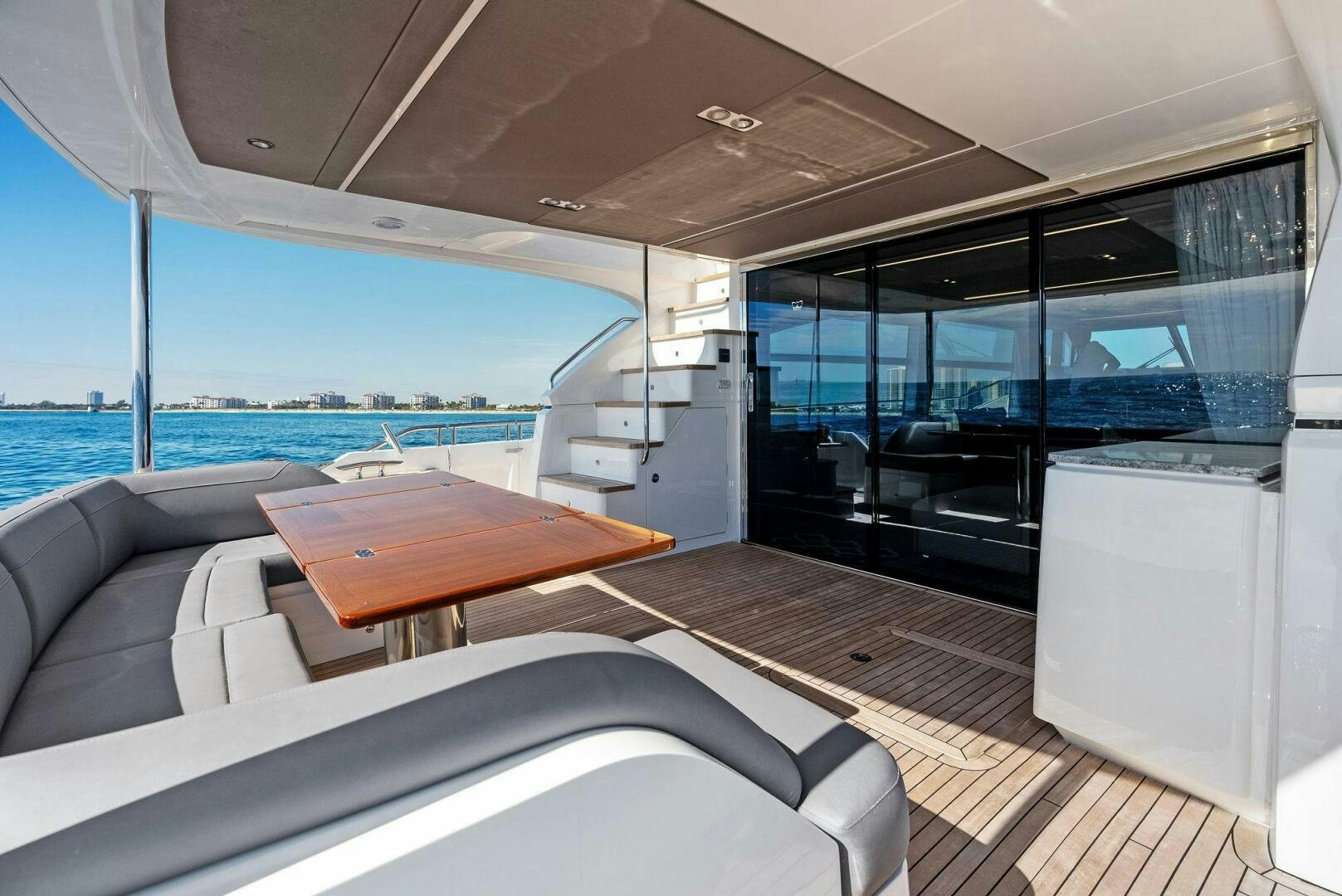 a boat on the water aboard AMICI Yacht for Sale