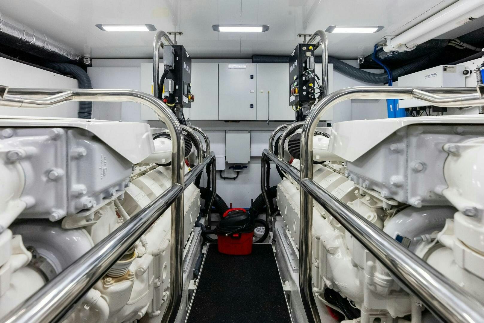 a close-up of a machine aboard AMICI Yacht for Sale