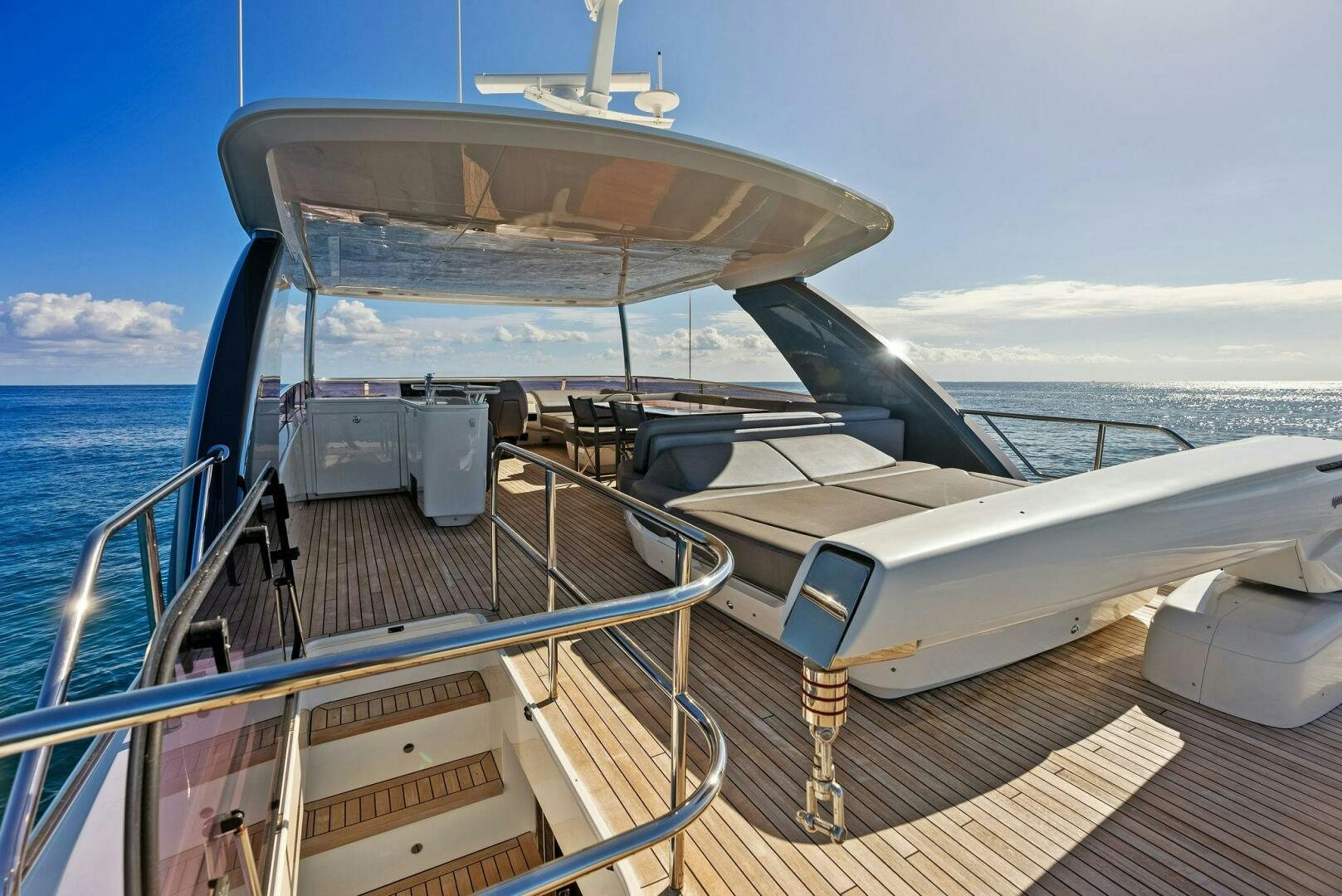 a boat on the water aboard AMICI Yacht for Sale