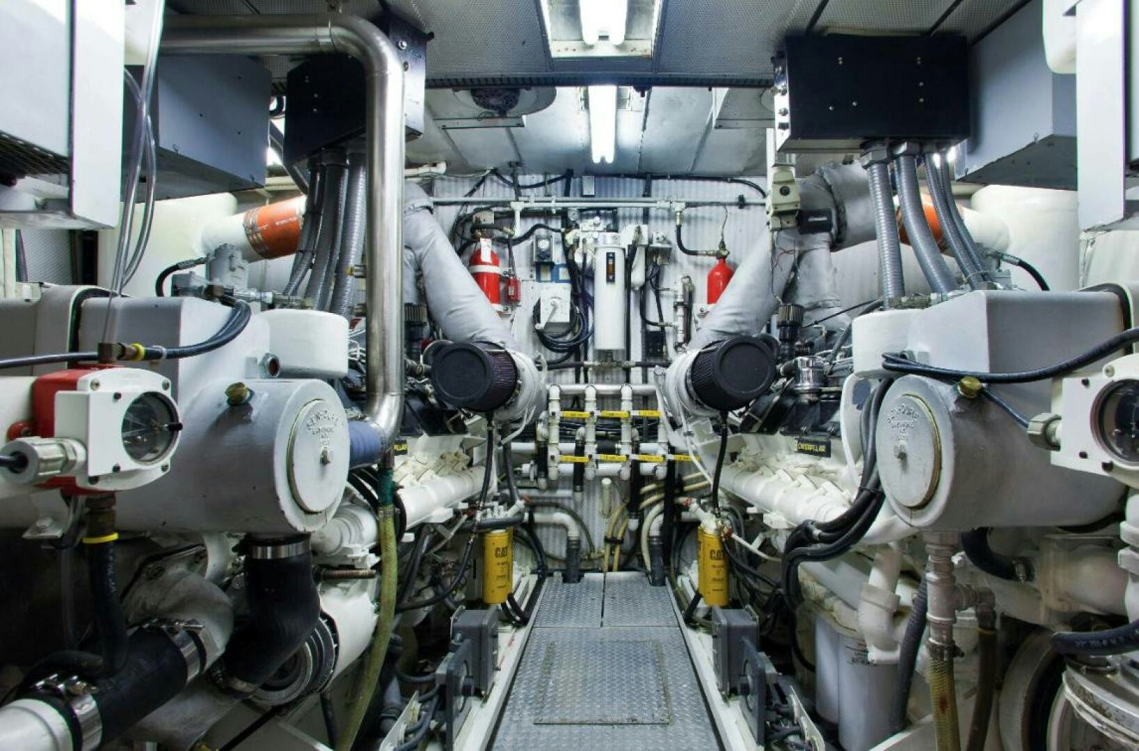 a large machine with many pipes aboard GOLDEN EAGLE Yacht for Sale