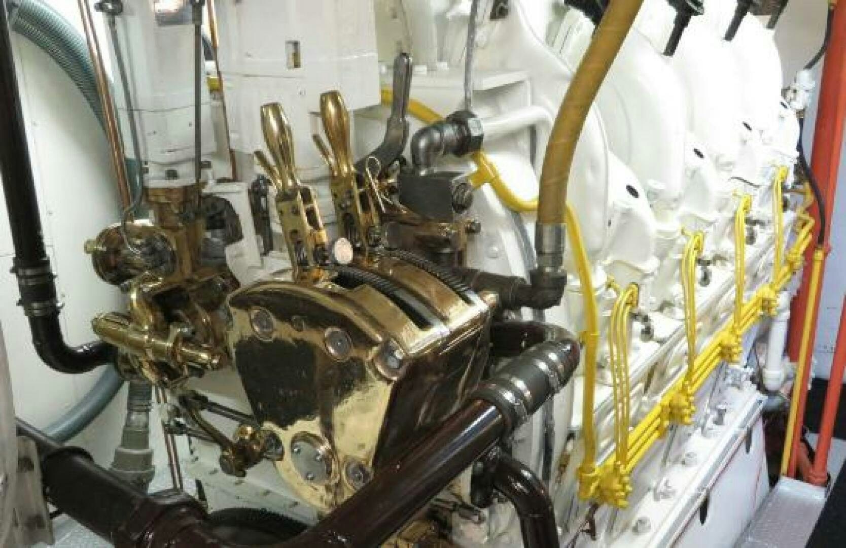 a machine with yellow wires aboard PRESCOTONT Yacht for Sale