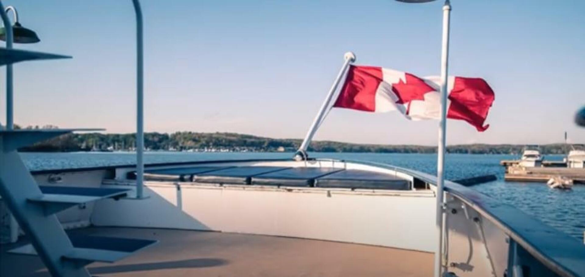 a flag on a boat aboard PRESCOTONT Yacht for Sale