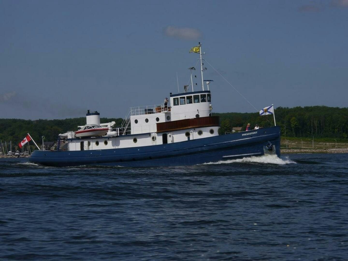 a boat on the water aboard PRESCOTONT Yacht for Sale