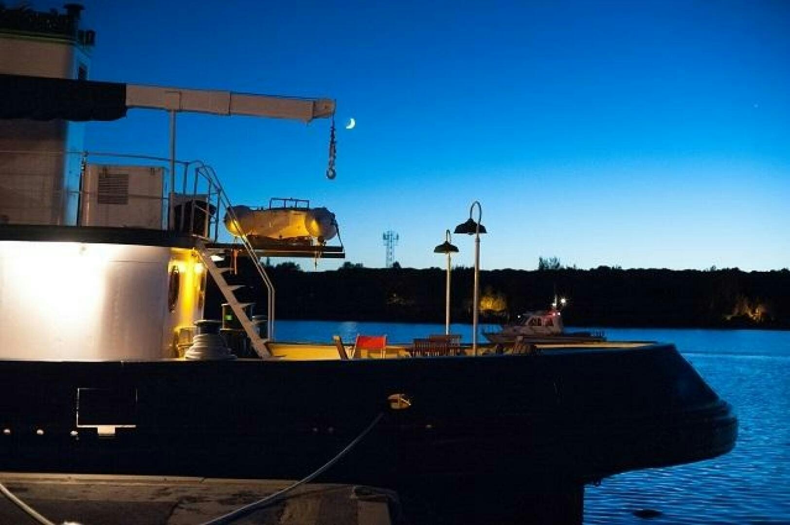 a boat docked at a pier aboard PRESCOTONT Yacht for Sale