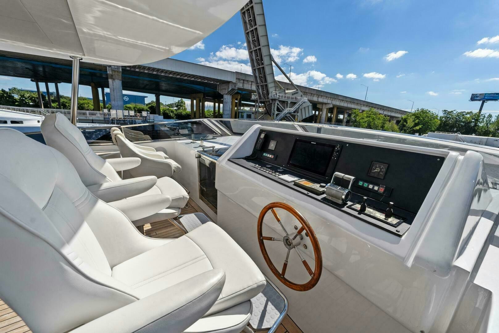 a car on a road aboard PRINCESS LONA Yacht for Sale