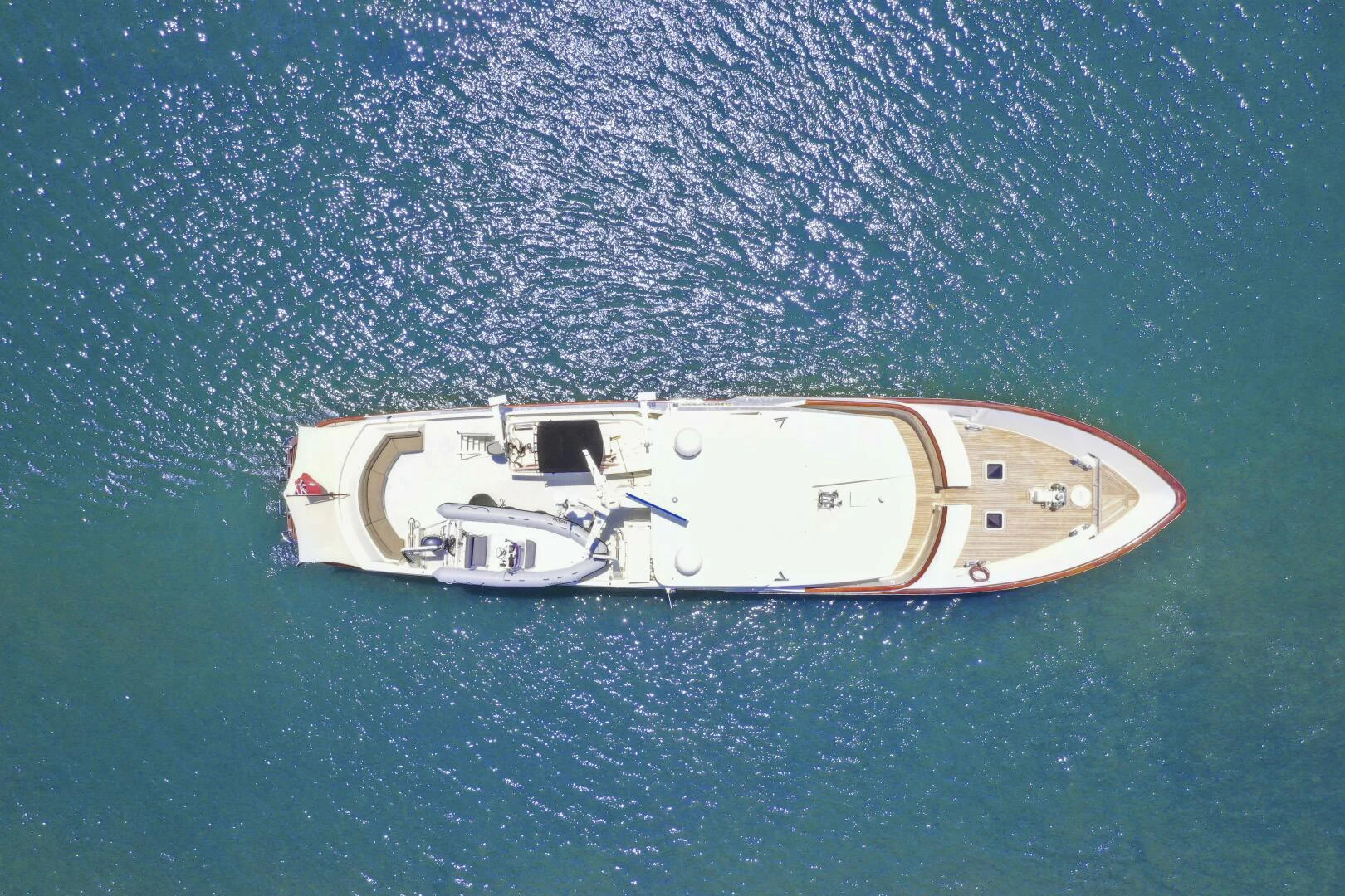 a boat in the water aboard HUNTRESS Yacht for Sale