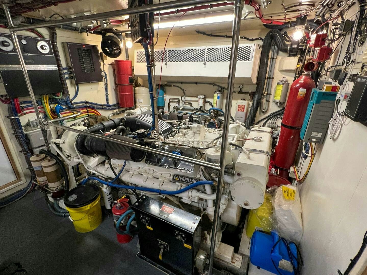 a room with machinery and tools aboard AT EASE Yacht for Sale