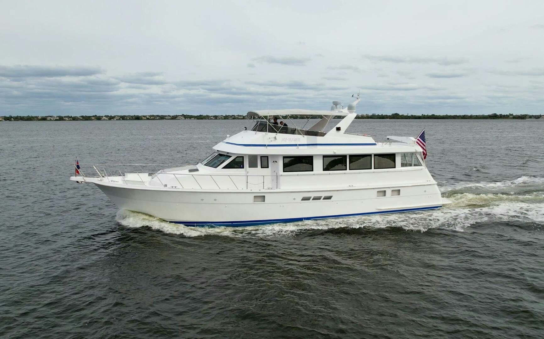 a boat in the water aboard AT EASE Yacht for Sale