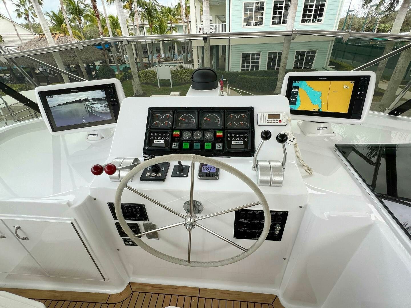 inside of a car aboard AT EASE Yacht for Sale