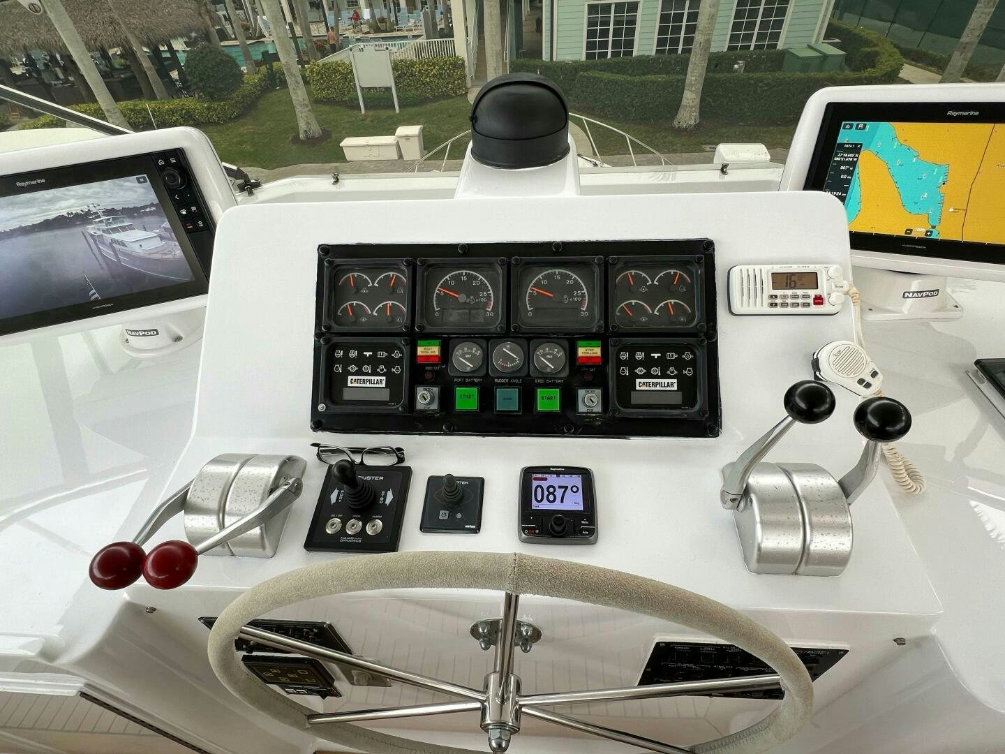 the inside of a car aboard AT EASE Yacht for Sale