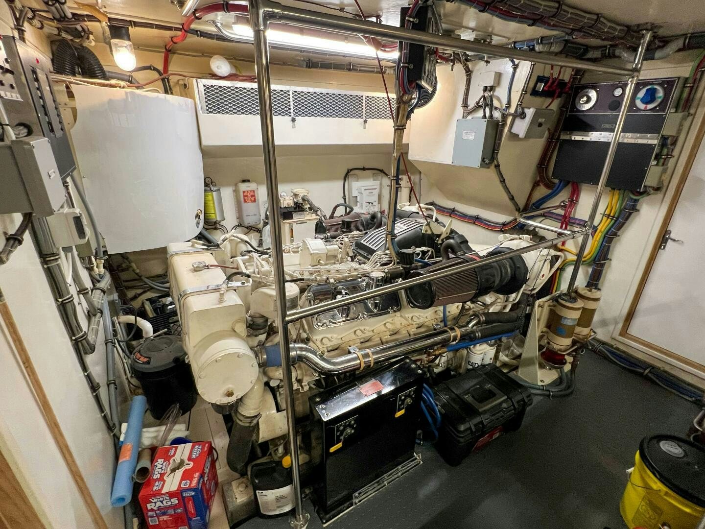a room with machinery aboard AT EASE Yacht for Sale