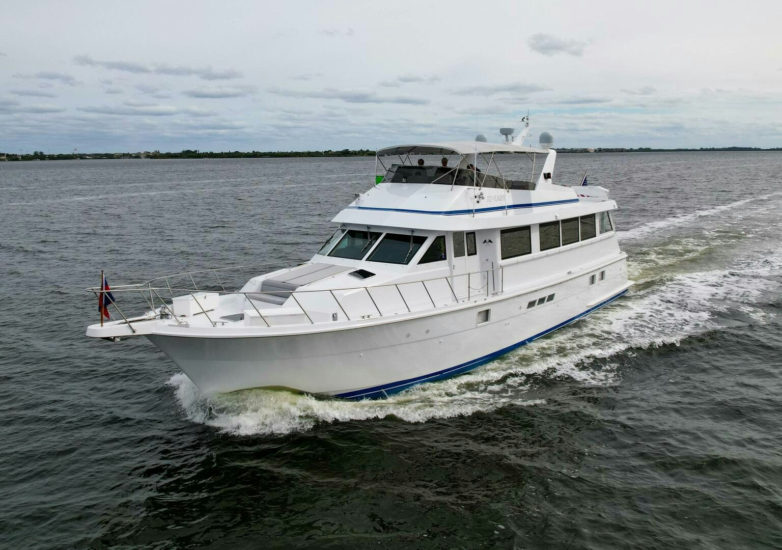a boat on the water aboard AT EASE Yacht for Sale