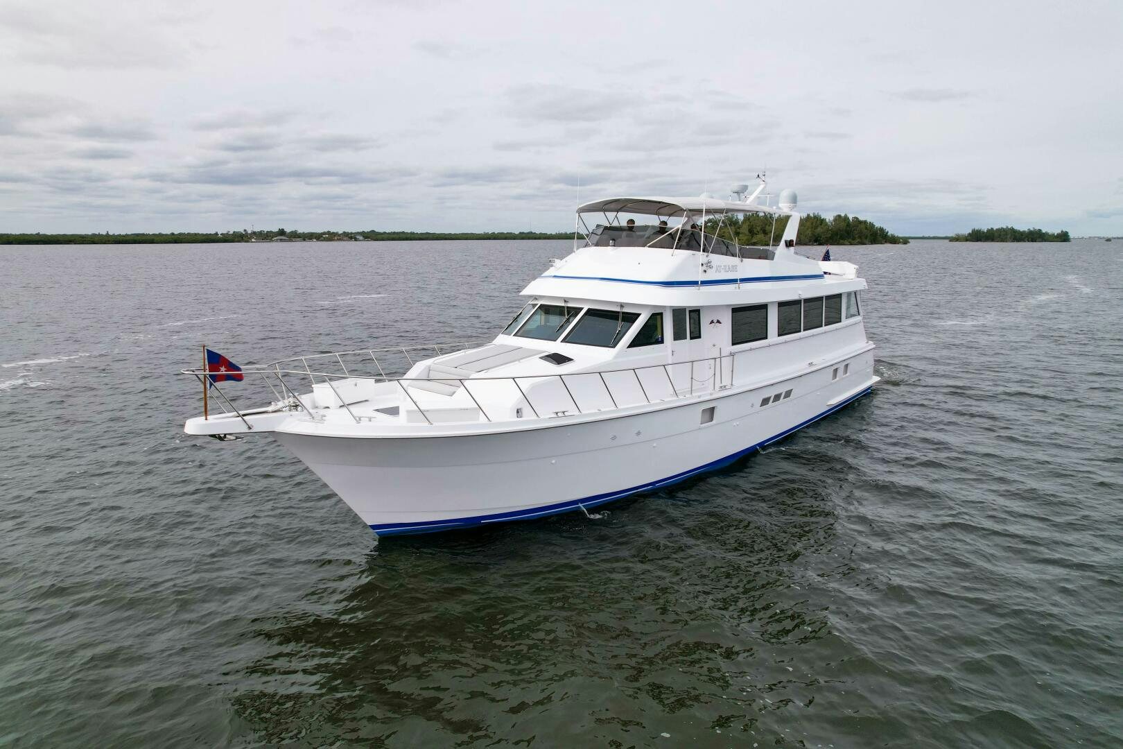 a boat on the water aboard AT EASE Yacht for Sale