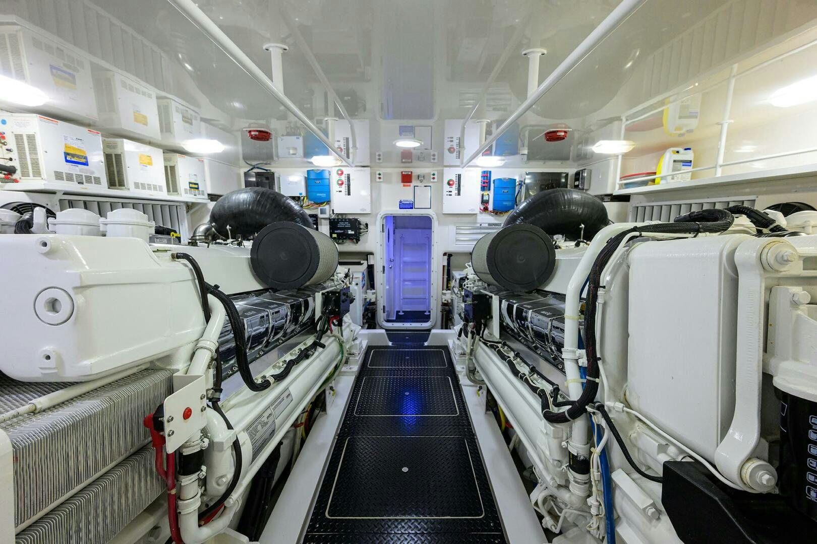 a room with machines and equipment aboard CABALLO GRANDE Yacht for Sale