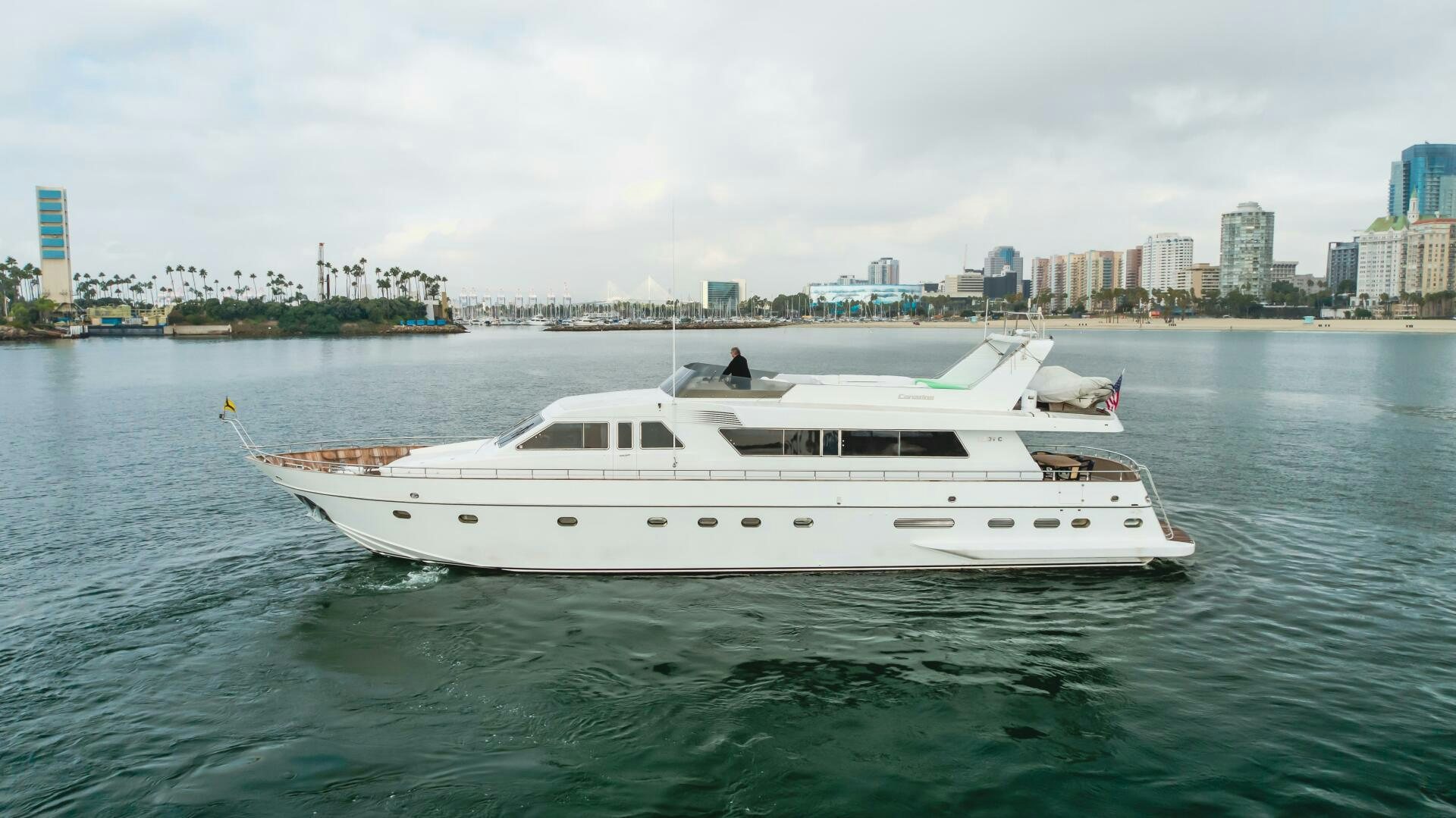 a white boat in the water aboard C LADY Yacht for Sale