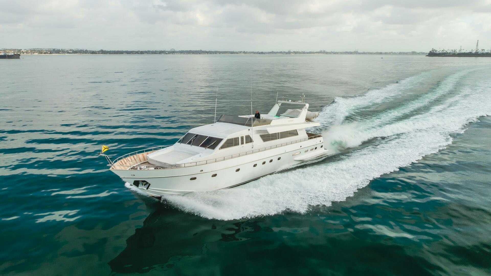 a white boat on the water aboard C LADY Yacht for Sale