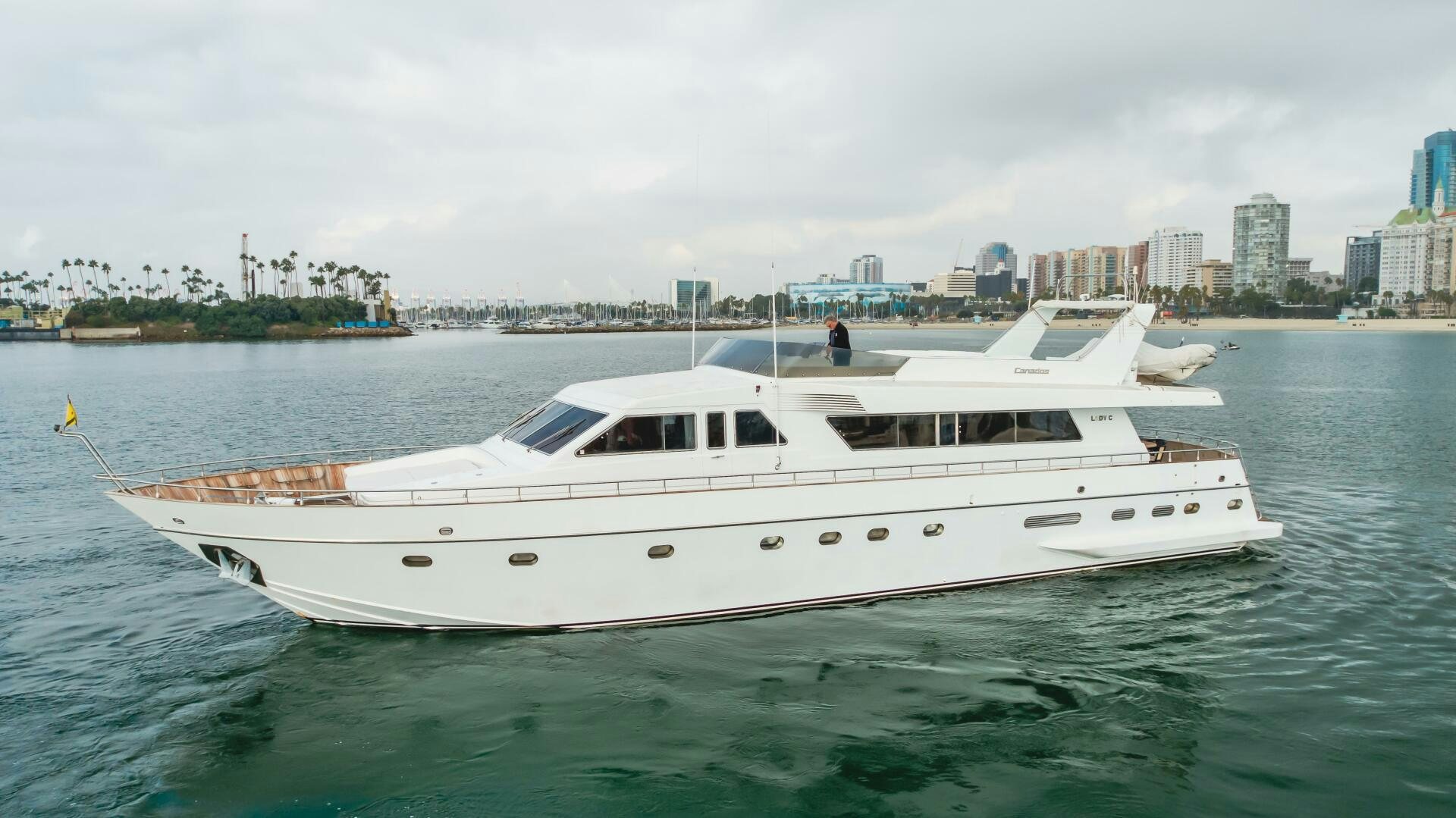 a white boat on water aboard C LADY Yacht for Sale
