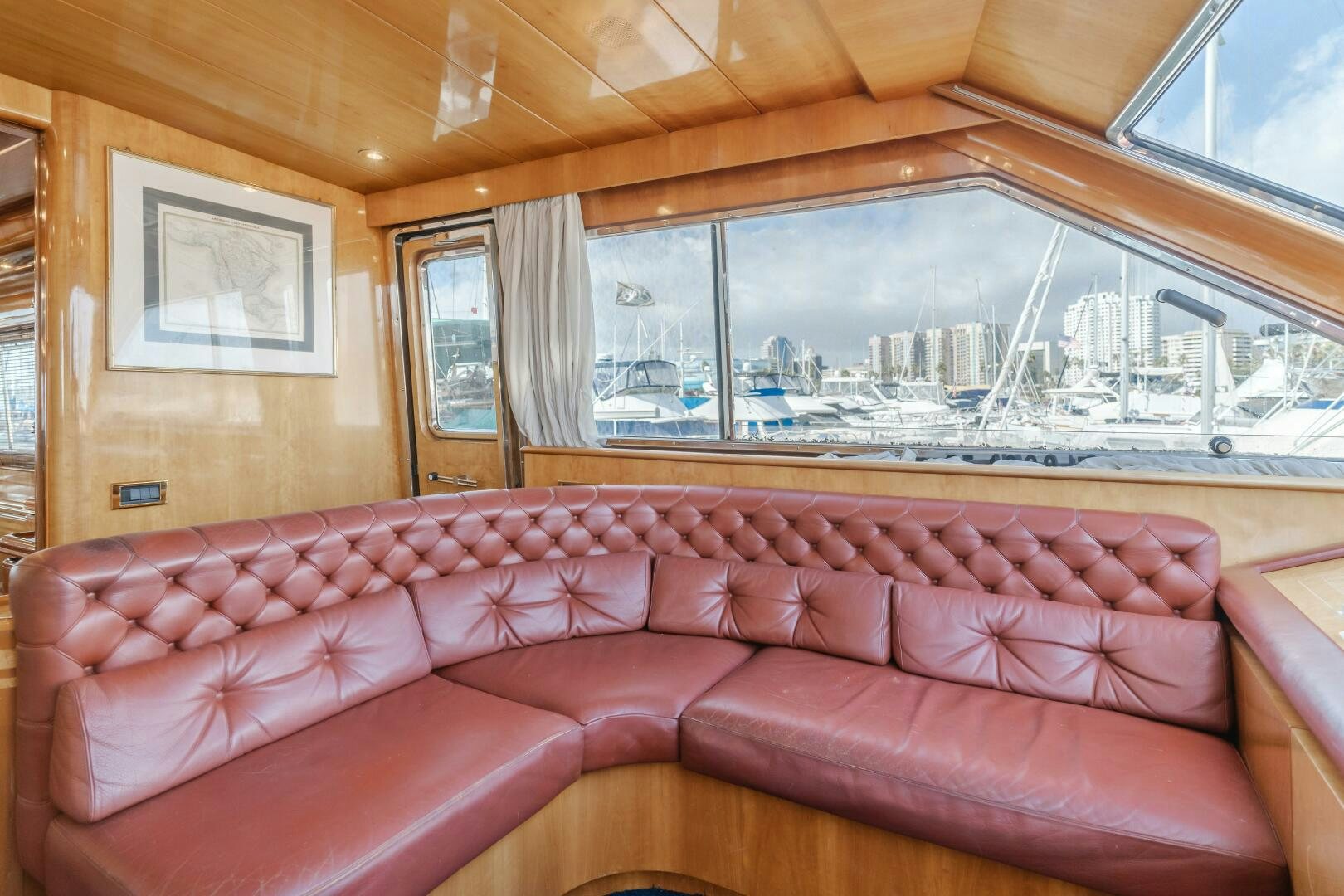 a couch in a room aboard C LADY Yacht for Sale