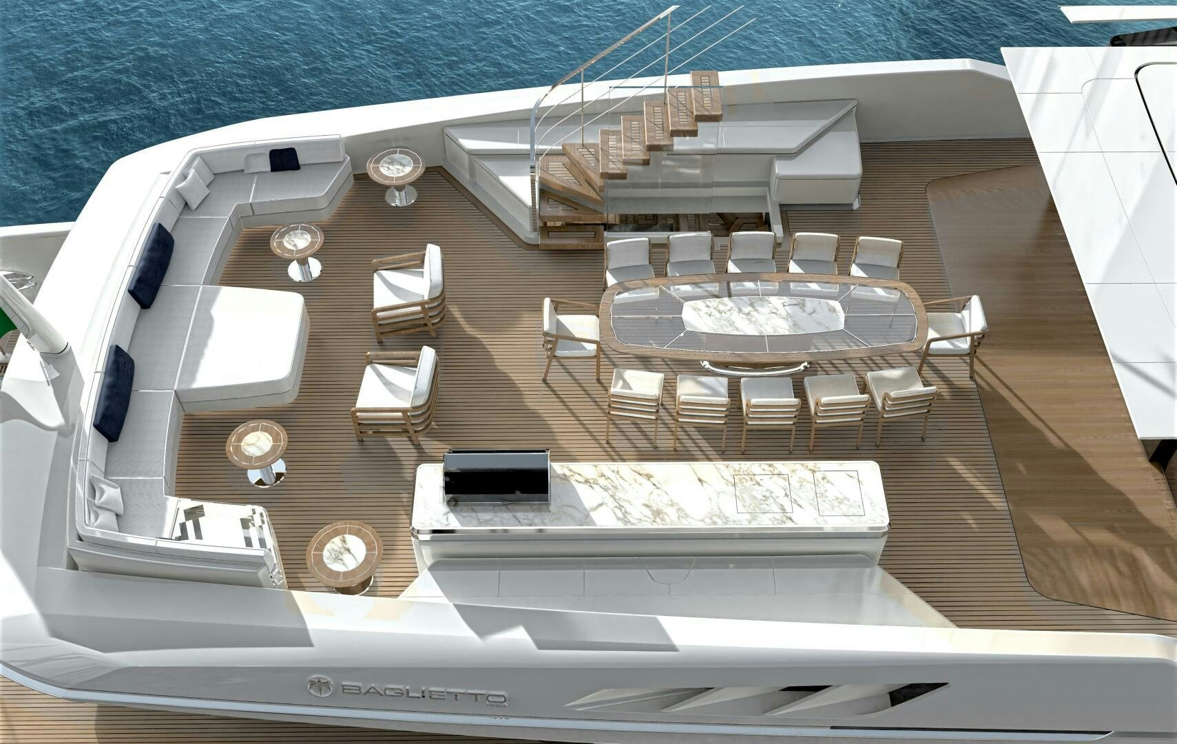 a model of a ship aboard BAGLIETTO T52 HULL 4 Yacht for Sale