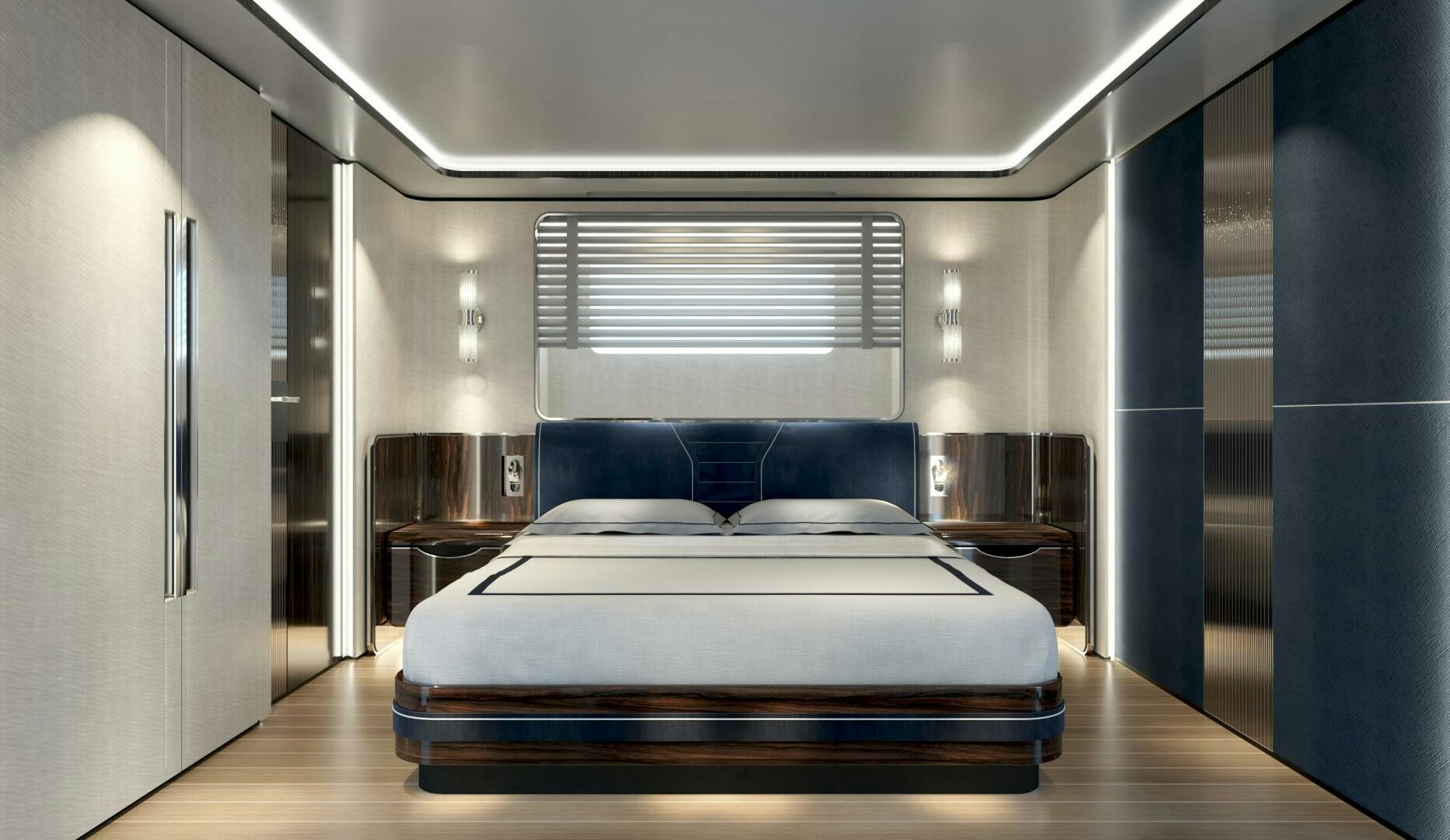 a large living room with a couch aboard BAGLIETTO T52 HULL 4 Yacht for Sale