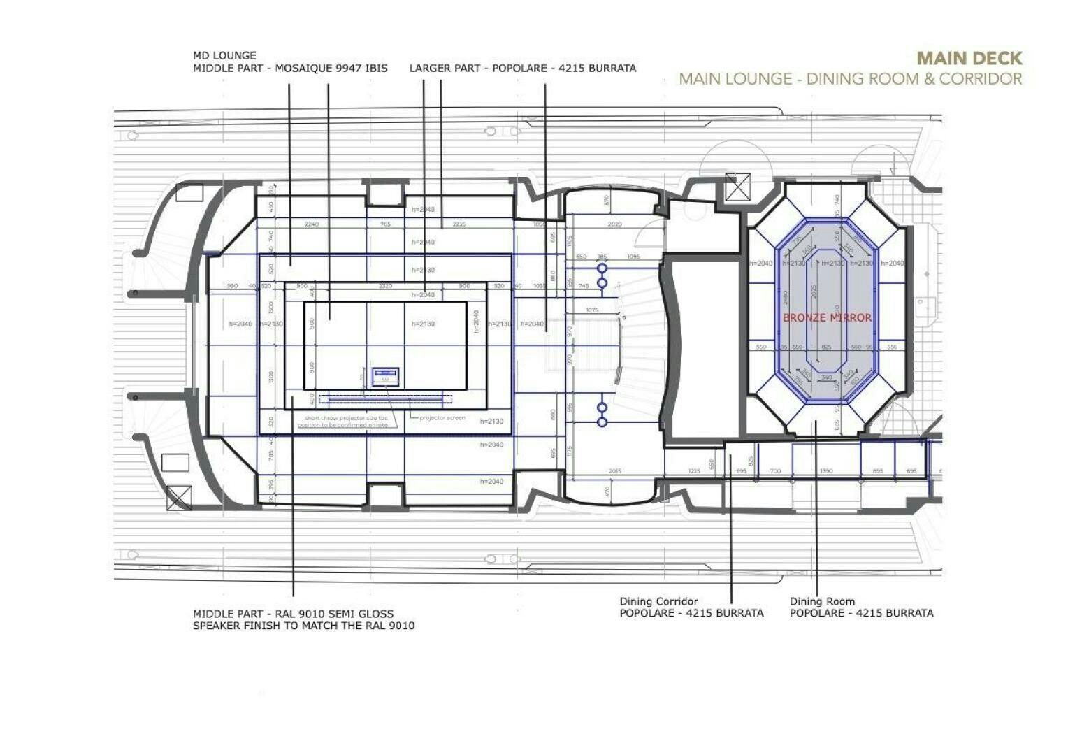 diagram, engineering drawing aboard JOY Yacht for Sale