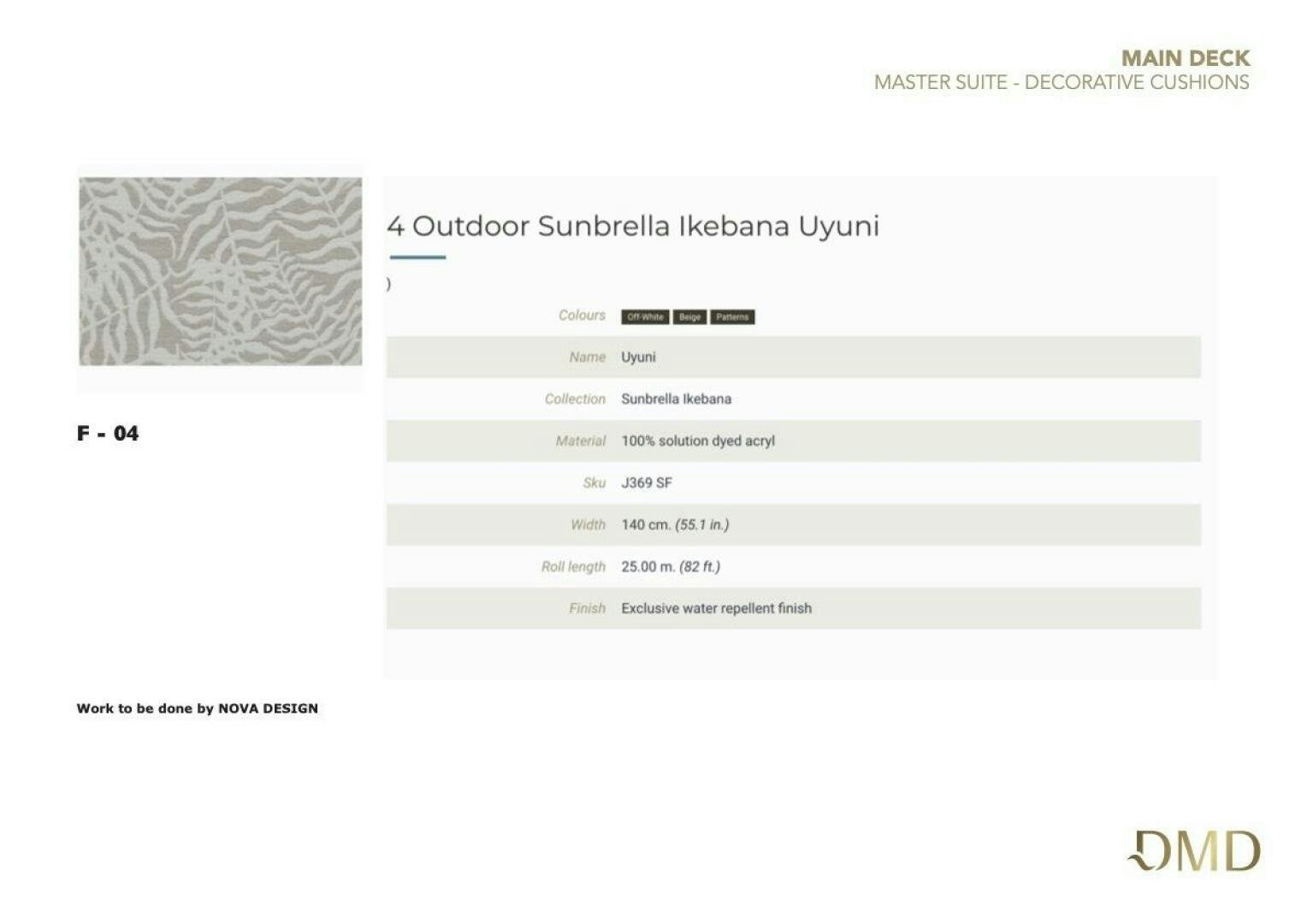 table aboard JOY Yacht for Sale