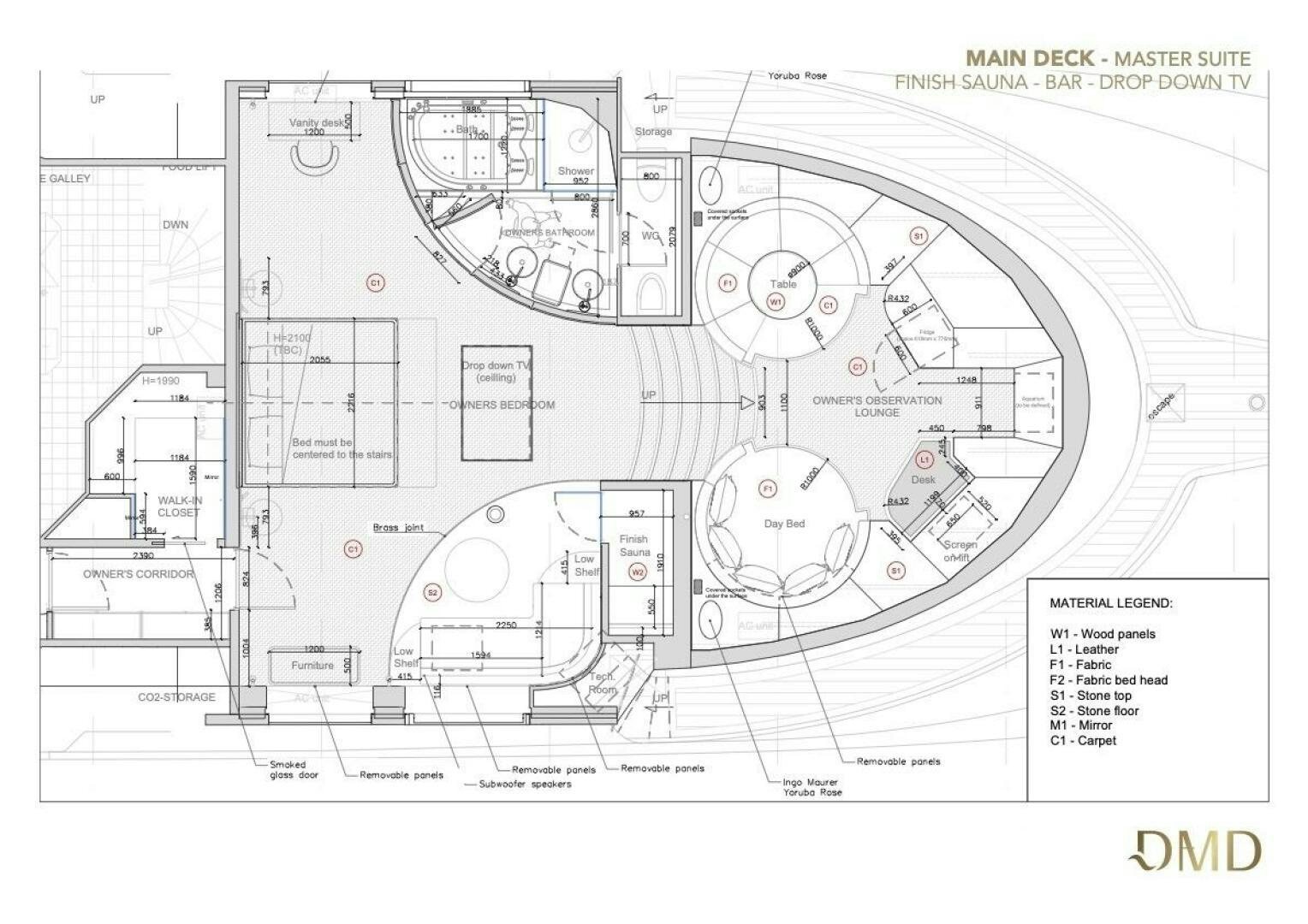 diagram, engineering drawing aboard JOY Yacht for Sale