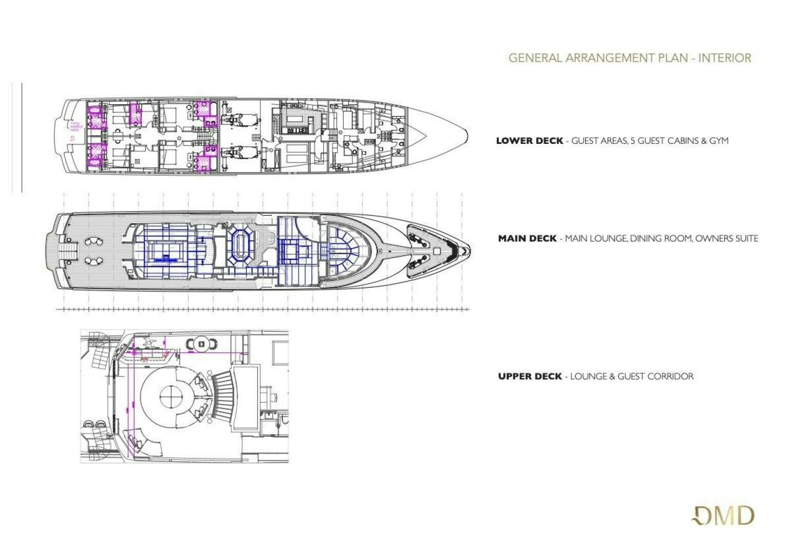 diagram aboard JOY Yacht for Sale