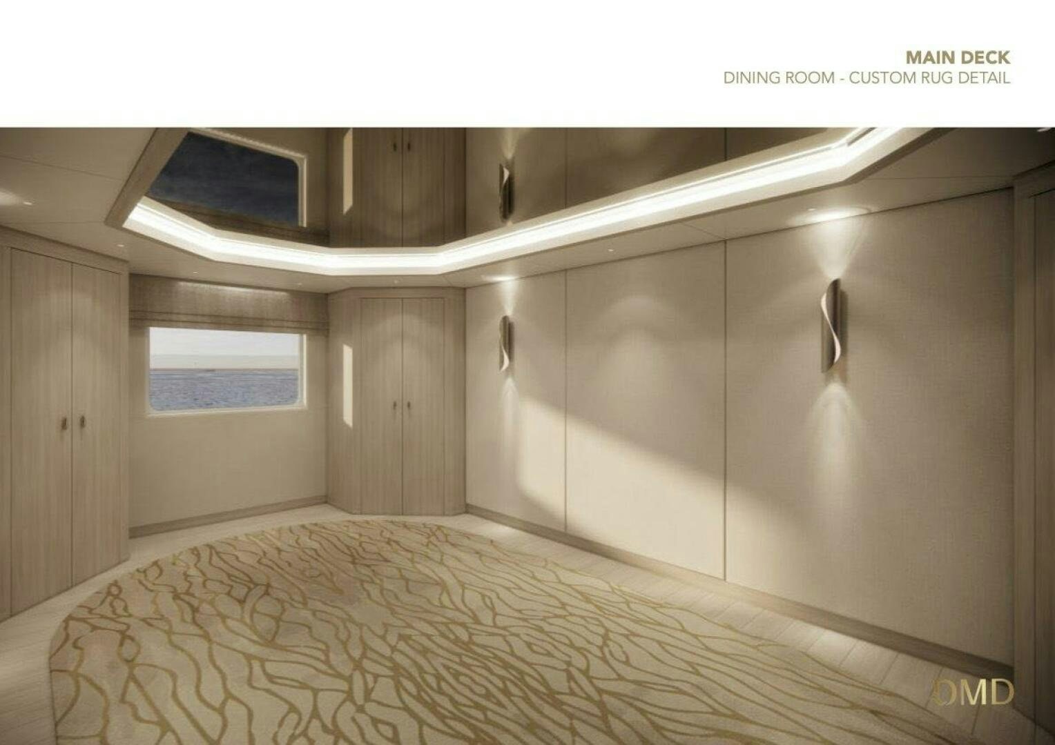 a room with a bed and a window aboard JOY Yacht for Sale