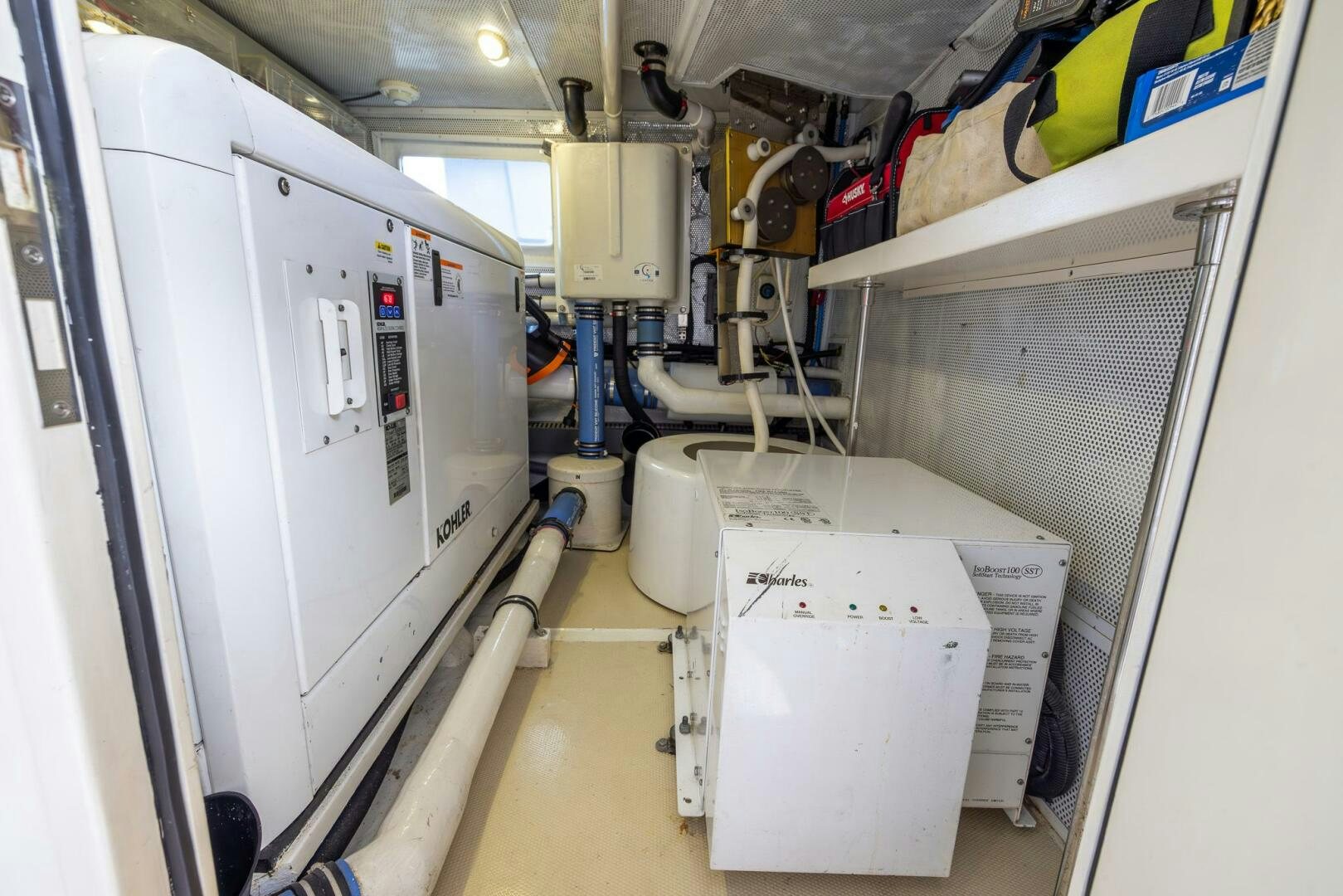 a close-up of a machine aboard INDIGO Yacht for Sale