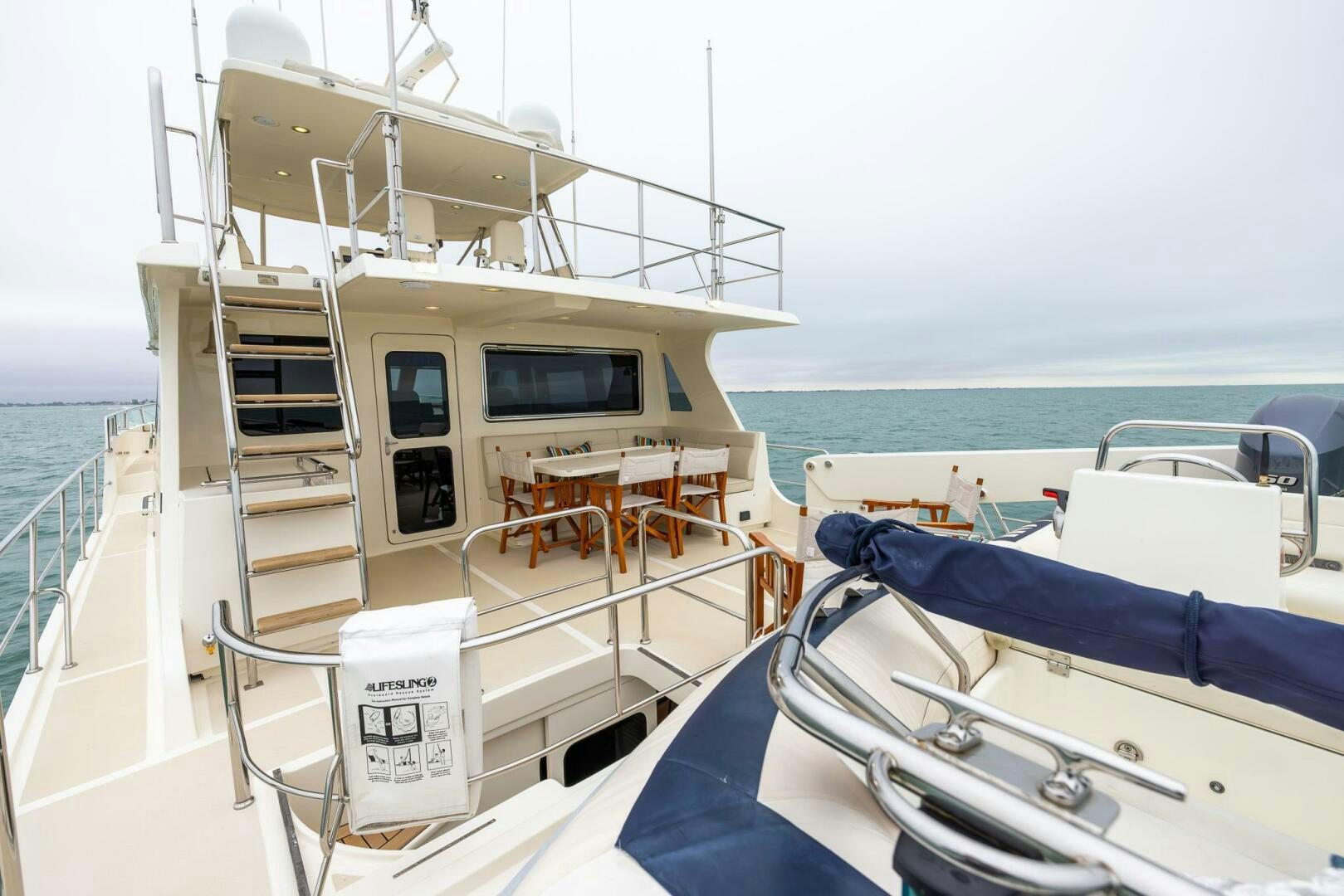 a boat on the water aboard INDIGO Yacht for Sale
